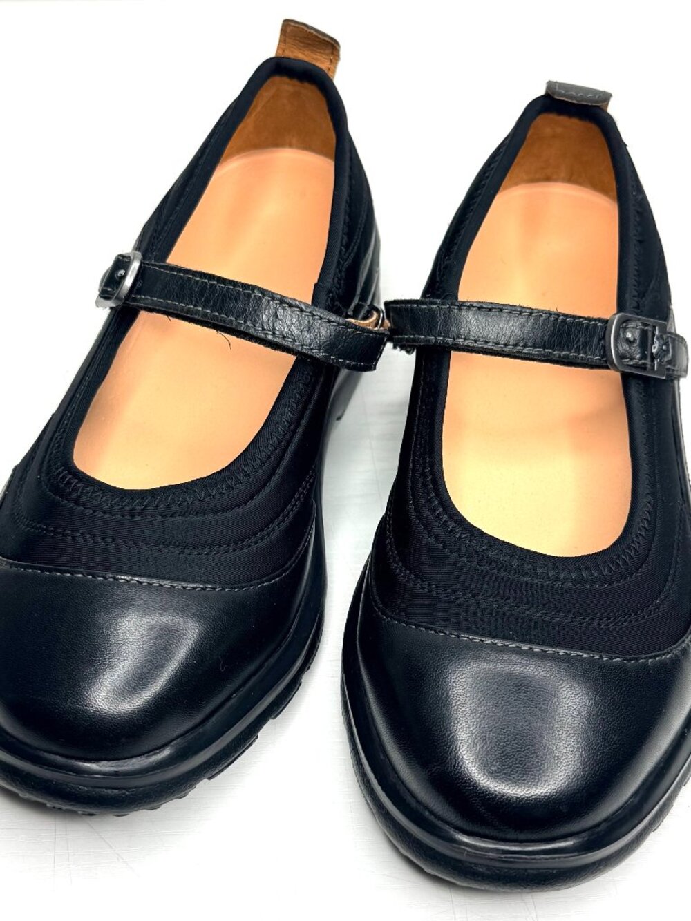 DR COMFORT Flute Mary Jane Leather Lycra Diabetic Comfort Orthotic Office 6 XW